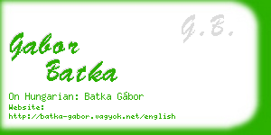 gabor batka business card